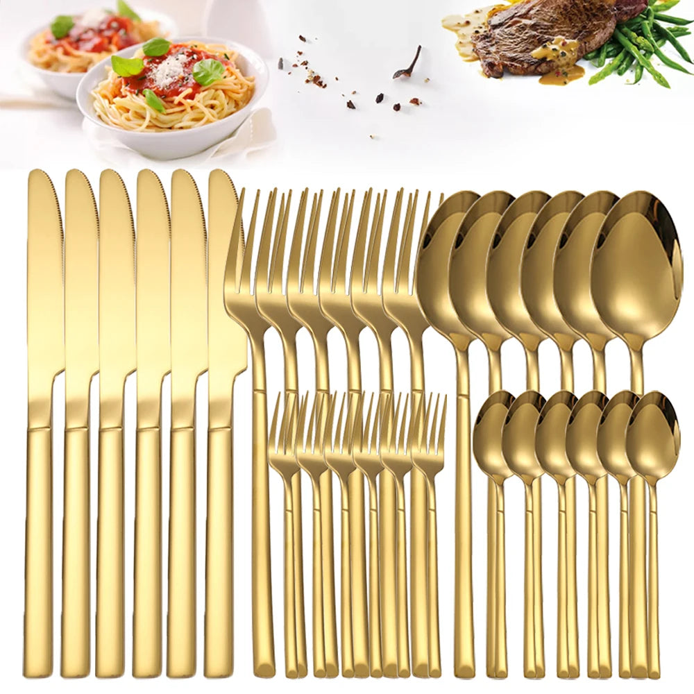 Splendore™ — Gold Flatware Set