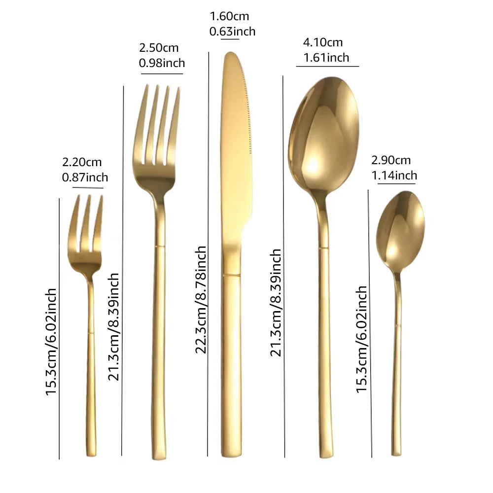 Splendore™ — Gold Flatware Set