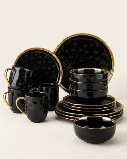 Aureo Vittoria™ — Classic Black Dinnerware Collection