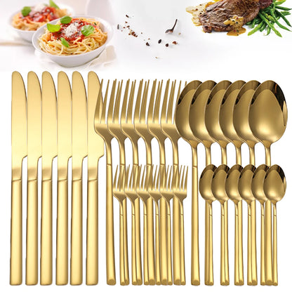 Splendore™ — Gold Flatware Set